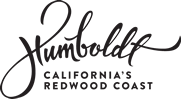 The image contains text that reads "Humboldt California's Redwood Coast" with "Humboldt" written in a script font.